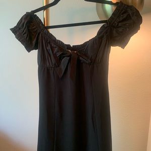 Go Shoulder Black Dress